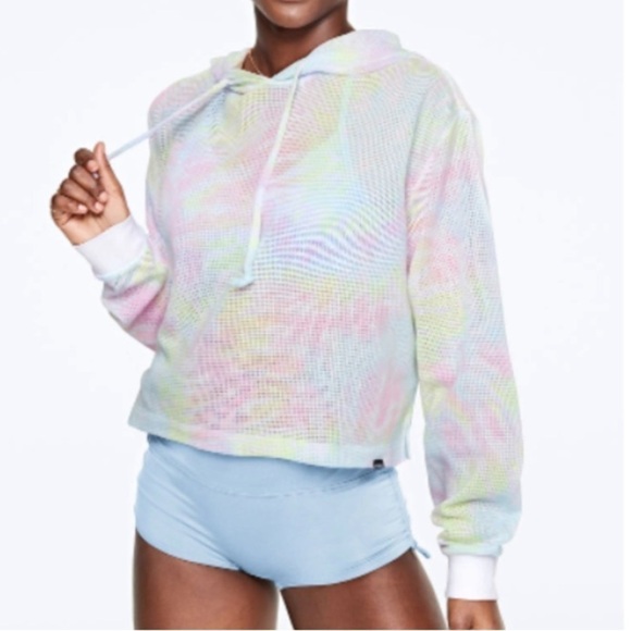 PINK Tie Dye Swim Hooded Coverup - Picture 1 of 6